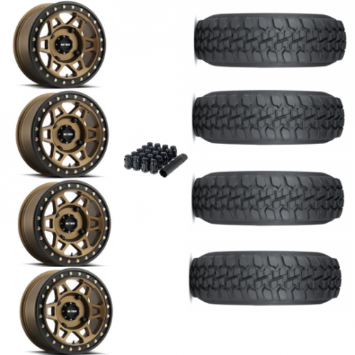 15″ Method MR405 Beadlock Bronze & 33″ Tensor DSR Wheel and Tire Package